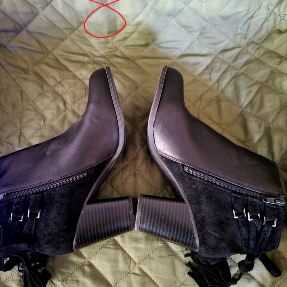 Size 8 New Direction. Black Booties, wore one time